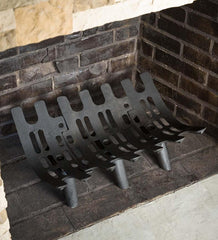 Plow & Hearth Fireplace Grates & Firebacks | Fireplace & Hearth Cast Iron Deep-Bed Fireplace Grate