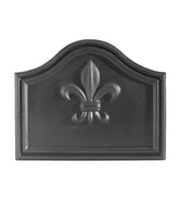 Plow & Hearth Fireplace Grates & Firebacks | Fireplace & Hearth Fleur De Lis Cast Iron Fireplace Fireback In Matte Black Finish