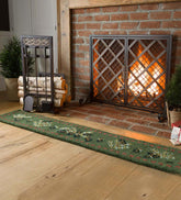 Plow & Hearth Fireplace & Mantel Décor | Fireplace & Hearth Hooked Wool Pine Cone Hearth Runner
