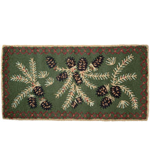 Plow & Hearth Fireplace & Mantel Décor | Fireplace & Hearth Hooked Wool Pine Cone Rug