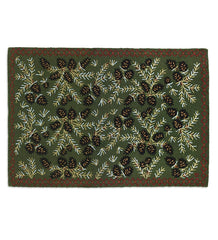 Plow & Hearth Fireplace & Mantel Décor | Fireplace & Hearth Hooked Wool Pine Cone Rug