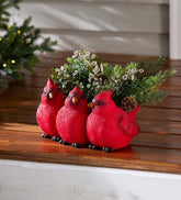 Plow & Hearth Fireplace & Mantel Décor | Fireplace & Hearth Indoor/Outdoor Cardinal Trio Planter