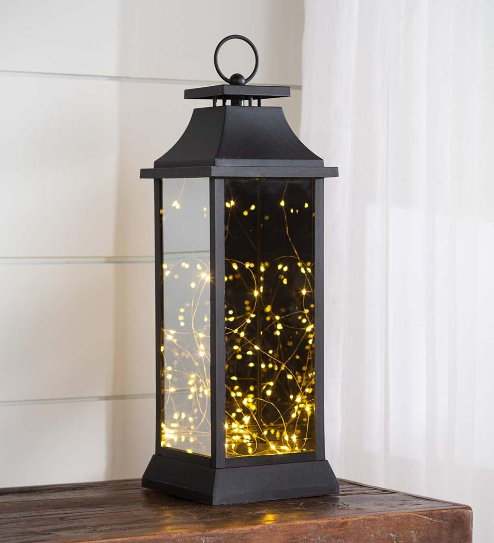 Plow & Hearth Fireplace & Mantel Décor | Fireplace & Hearth Indoor/Outdoor Firefly Lantern With Twinkling Led Lights