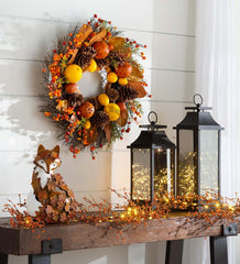 Plow & Hearth Fireplace & Mantel Décor | Fireplace & Hearth Indoor/Outdoor Firefly Lantern With Twinkling Led Lights