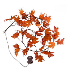 Plow & Hearth Fireplace & Mantel Décor | Fireplace & Hearth Indoor/Outdoor Lighted Maple Leaf Garland With 24 Lights