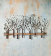 Plow & Hearth Fireplace & Mantel Décor | Fireplace & Hearth Metal And Natural Vine Trees Wall Art