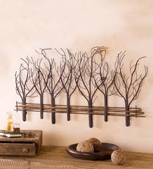 Plow & Hearth Fireplace & Mantel Décor | Fireplace & Hearth Metal And Natural Vine Trees Wall Art