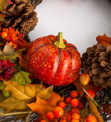 Plow & Hearth Fireplace & Mantel Décor | Fireplace & Hearth Pumpkins And Pine Cones Fall Wreath