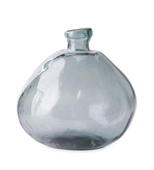 Plow & Hearth Fireplace & Mantel Décor | Fireplace & Hearth Smoky Blue Recycled Glass Balloon Vase