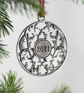 Plow & Hearth Fireplace & Mantel Décor | Fireplace & Hearth Solid Pewter Christmas Tree Ornament - 2021