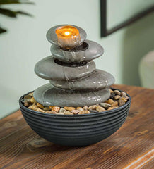 Plow & Hearth Fireplace & Mantel Décor | Fireplace & Hearth Trickling Stacked Stone Fountain