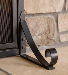 Plow & Hearth Fireplace Screens With Doors | Fireplace & Hearth Arched Top Flat Guard Fireplace Screen With Doors