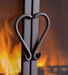 Plow & Hearth Fireplace Screens With Doors | Fireplace & Hearth Cast Iron Scrollwork Fire Screen With Doors