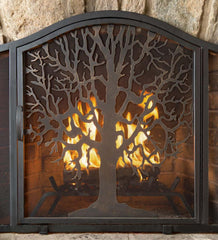 Plow & Hearth Fireplace Screens With Doors | Fireplace & Hearth Tree Of Life Fire Screen With Door