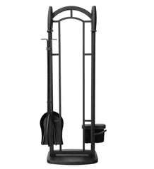 Plow & Hearth Fireplace Tool Sets | Fireplace & Hearth 5-Piece Arched Fireplace Rods Tool Set - Black