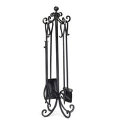 Plow & Hearth Fireplace Tool Sets | Fireplace & Hearth Crest Fireplace Tool Set - Black