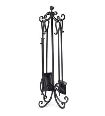 Plow & Hearth Fireplace Tool Sets | Fireplace & Hearth Crest Fireplace Tool Set - Black