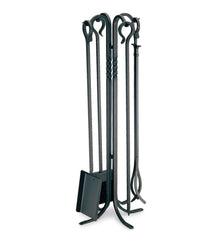 Plow & Hearth Fireplace Tool Sets | Fireplace & Hearth Hand-Forged Iron Lodge Fireplace Tool Set - Black