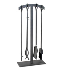 Plow & Hearth Fireplace Tool Sets | Fireplace & Hearth Shadow Iron 5-Piece Fireplace Tool Set In Natural Iron Finish - Iron