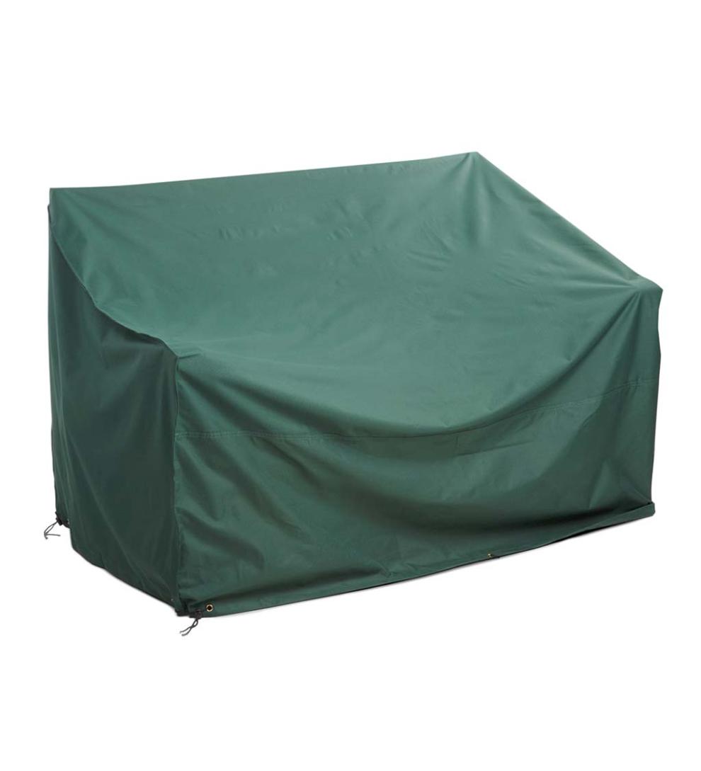Plow & Hearth Furniture Covers | Outdoor Living Classic Outdoor Furniture All-Weather Cover For Love Seat - Green