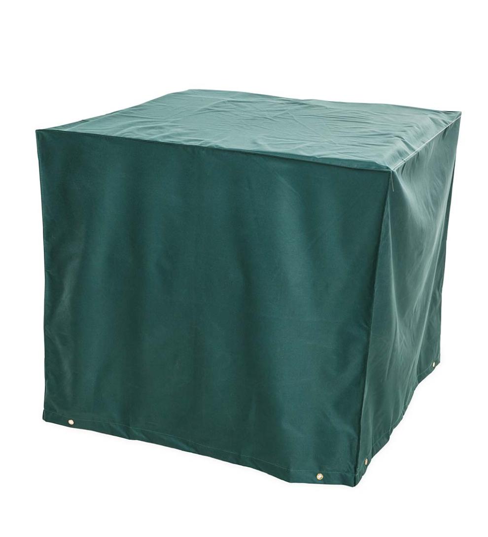 Plow & Hearth Furniture Covers | Outdoor Living Classic Outdoor Furniture All-Weather Cover For Square Air Conditioner - Green