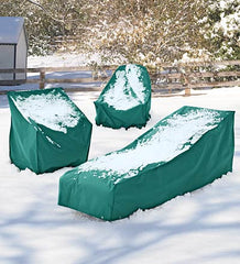 Plow & Hearth Furniture Covers | Outdoor Living Classic Outdoor Furniture Cover For Extra-Large Rectangle Table And Chairs - Green