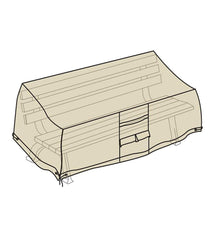 Plow & Hearth Furniture Covers | Outdoor Living Deluxe Bench Cover - Tan