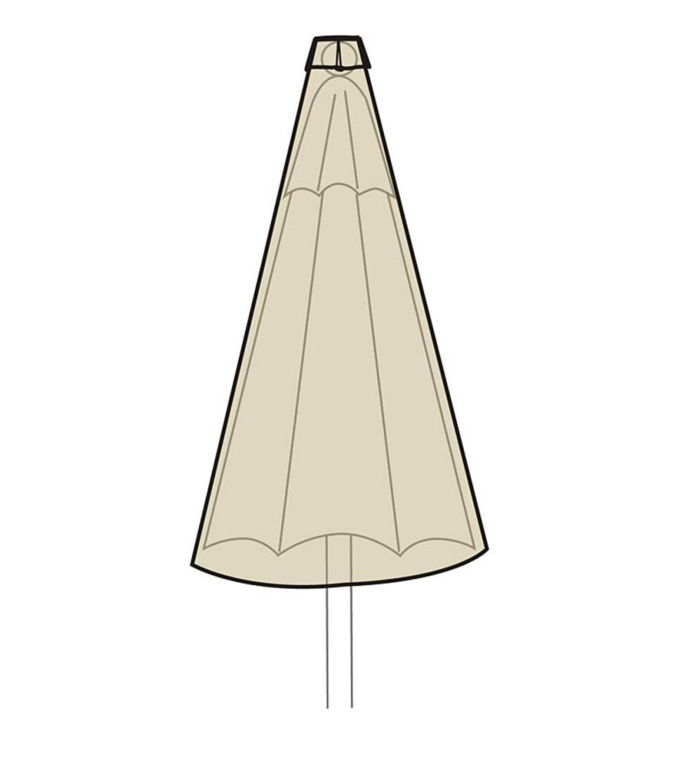 Plow & Hearth Furniture Covers | Outdoor Living Deluxe Umbrella Cover - Tan