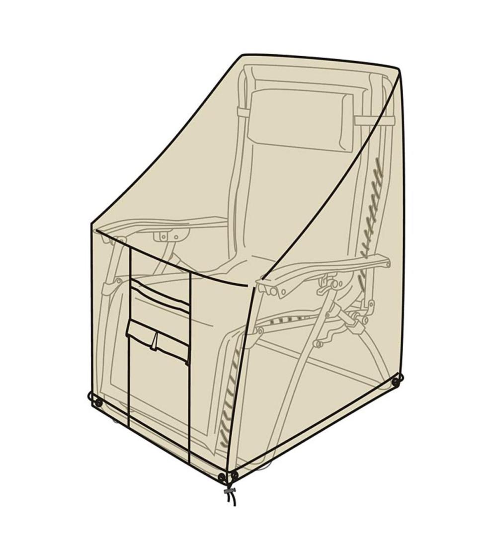 Plow & Hearth Furniture Covers | Outdoor Living Deluxe Zero Gravity Lounge Chair Cover - Tan