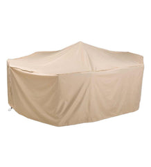 Plow & Hearth Furniture Covers | Outdoor Living Extra-Large Deluxe Furniture Cover For Rectangle/Oval Dining Table And Chairs - Tan