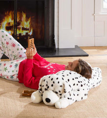 Plow & Hearth Garden Accents | Indoor Living Dalmatian Dog Oversized Plush Cuddle Animal Body Pillow