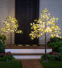 Plow & Hearth Garden Accents | Indoor Living Indoor/Outdoor Electric Lighted Eucalyptus Trees