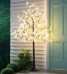 Plow & Hearth Garden Accents | Indoor Living Indoor/Outdoor Electric Lighted Faux Dogwood Trees