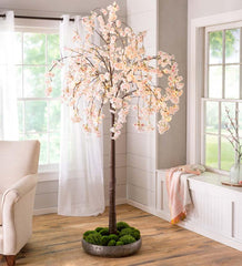 Plow & Hearth Garden Accents | Indoor Living Indoor/Outdoor Electric Lighted Faux Weeping Cherry Trees