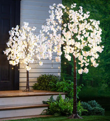 Plow & Hearth Garden Accents | Indoor Living Indoor/Outdoor Electric Lighted Faux Weeping Cherry Trees