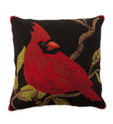 Plow & Hearth Garden Accents | Indoor Living Indoor/Outdoor Hooked Cardinal Throw Pillow