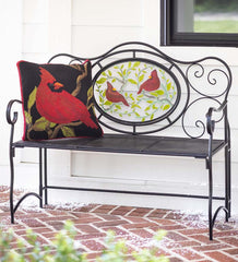 Plow & Hearth Garden Accents | Indoor Living Indoor/Outdoor Hooked Cardinal Throw Pillow