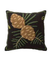 Plow & Hearth Garden Accents | Indoor Living Indoor/Outdoor Woodland Throw Pillow With Pine Cones