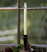 Plow & Hearth Garden Accents | Indoor Living Traditional Adjustable Window Candle With Auto Timer - Antique Bronze