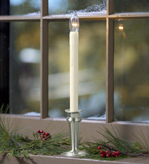 Plow & Hearth Garden Accents | Indoor Living Traditional Adjustable Window Candle With Auto Timer - Antique Bronze