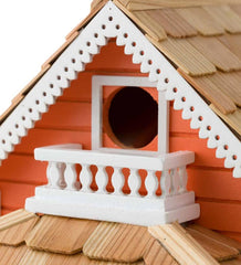 Plow & Hearth Garden Accents | Yard & Garden Autumn Daze Wooden Birdhouse And Pedestal Pole Set