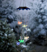 Plow & Hearth Garden Accents | Yard & Garden Color-Changing Solar Mobile With Dogs