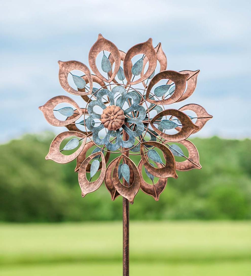 Plow & Hearth Garden Accents | Yard & Garden Copper Lily Wind Spinner