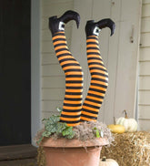 Plow & Hearth Garden Accents | Yard & Garden Halloween Witch Leg Stakes, Set Of 2
