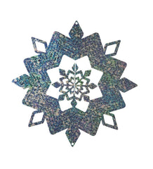 Plow & Hearth Garden Accents | Yard & Garden Hanging Snowflake Illusion Metal Spinner