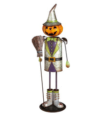 Plow & Hearth Garden Accents | Yard & Garden Indoor/Outdoor Pumpkin Witch Garden Statue