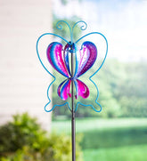 Plow & Hearth Garden Accents | Yard & Garden Midi Colorful Flyer Metal Wind Spinner - Butterfly