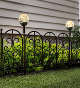Plow & Hearth Garden Accents | Yard & Garden Montebello Decorative Garden Edging With Solar Lights