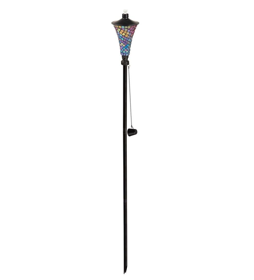 Plow & Hearth Garden Accents | Yard & Garden Mosaic Torch - Floral