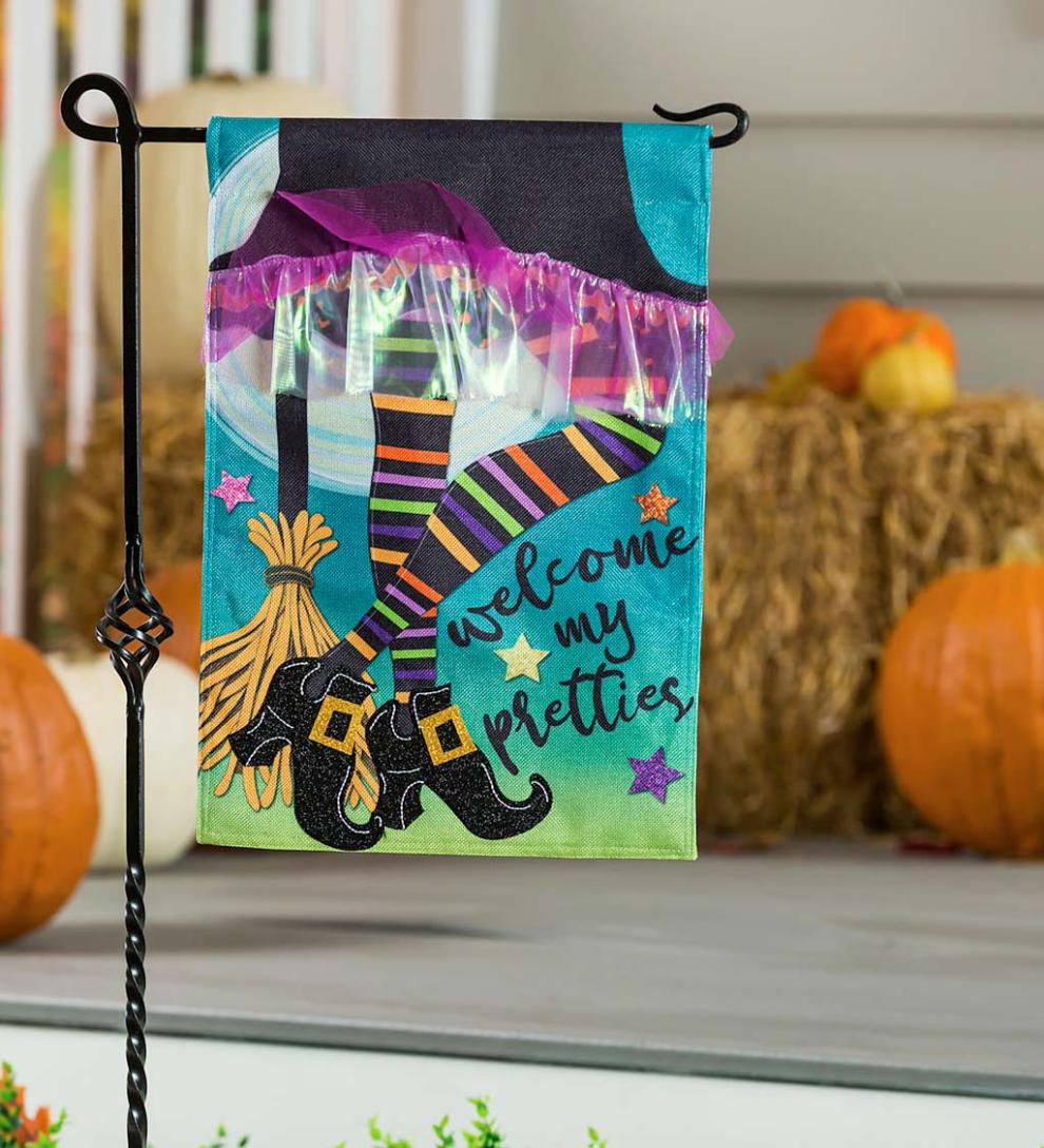 Plow & Hearth Garden Accents | Yard & Garden My Pretties Burlap Garden Flag